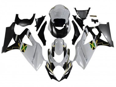 2007-2008 White Black Jamaica Suzuki GSXR 1000 Motorcycle Fairings Canada