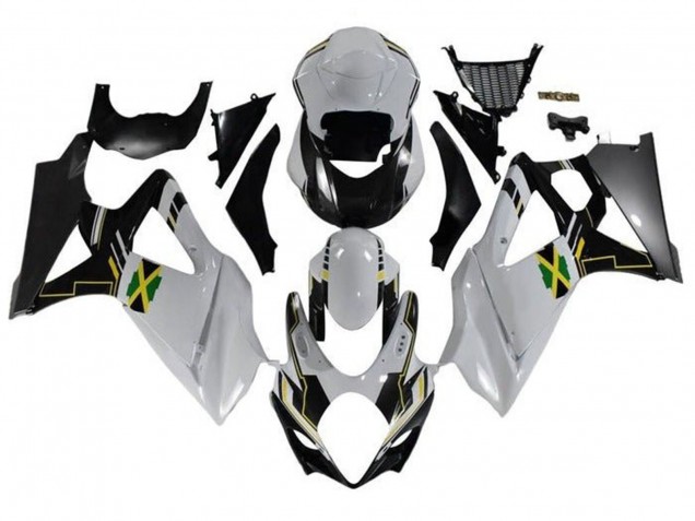 2007-2008 White Black Jamaica Suzuki GSXR 1000 Motorcycle Fairings Canada