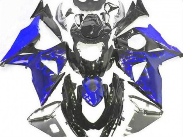 2009-2016 Glossy Black Blue Flame Suzuki GSXR 1000 Motorcycle Fairing Canada