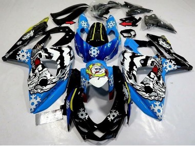 2009-2016 Blue Black White Snow Suzuki GSXR 1000 Motorcycle Fairings Canada