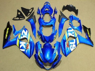 2009-2016 Blue White Yellow Stripe Black Suzuki GSXR 1000 Motorcycle Fairings Canada