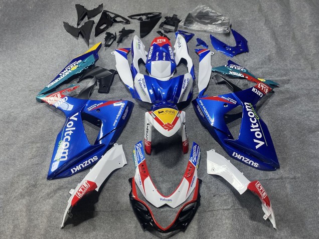 2009-2016 White Blue Red Yellow Voltcom Suzuki GSXR 1000 Motorcycle Fairings Canada