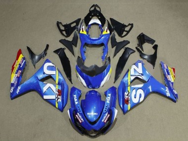 2009-2016 Blue White Yellow Stripe Suzuki GSXR 1000 Motorcycle Fairings Canada