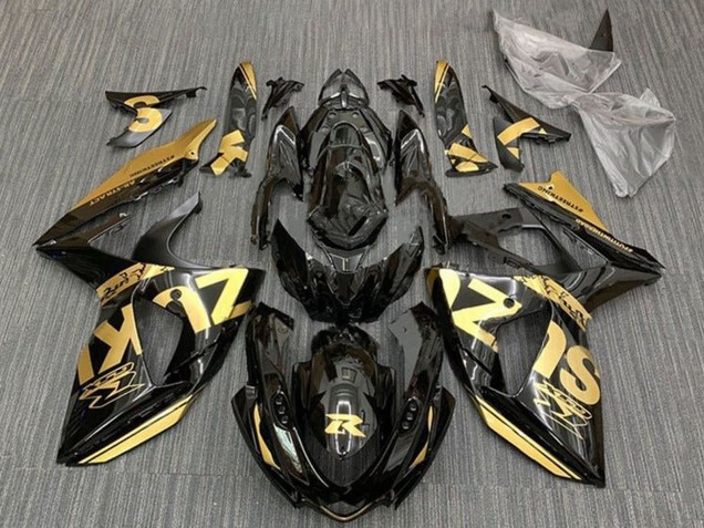 2009-2016 Gold Glossy Black Suzuki GSXR 1000 Motorcycle Fairings Canada