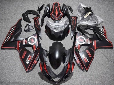 2009-2016 Matte Black Red Pinstripe Suzuki GSXR 1000 Motorcycle Fairings Canada