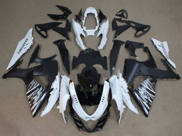 2009-2016 White Black Silver Checker Suzuki GSXR 1000 Motorcycle Fairings Canada