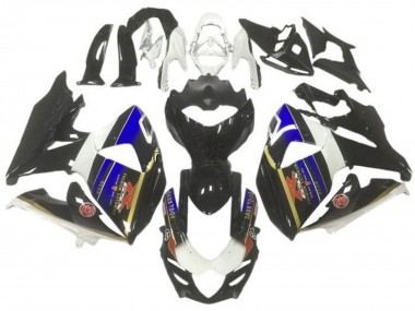 2009-2016 White Blue Black Gold Stripe Suzuki GSXR 1000 Motorcycle Fairings Canada