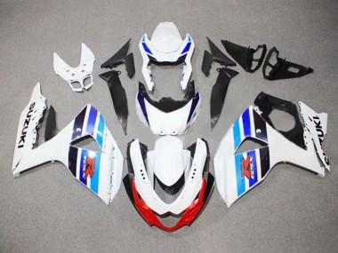 2009-2016 White Blue Red Black Stripe Suzuki GSXR 1000 Motorcycle Fairings Canada