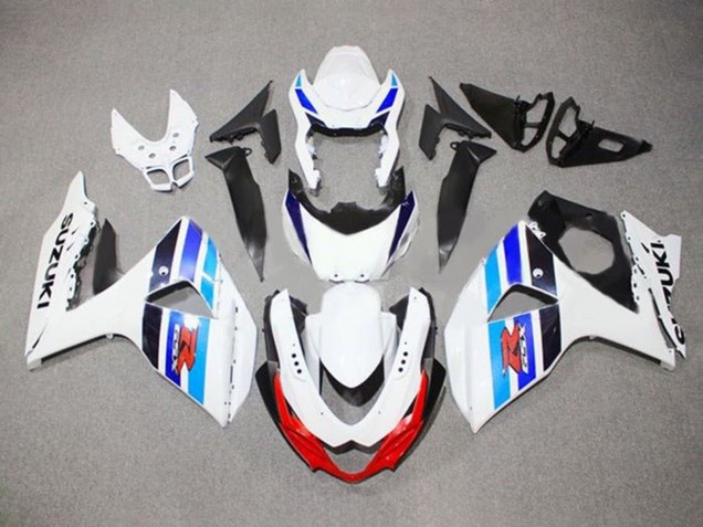 2009-2016 White Blue Red Black Stripe Suzuki GSXR 1000 Motorcycle Fairings Canada