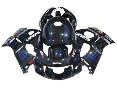 1996-2000 Black Dark Blue Monster Suzuki GSXR 600 / GSXR 750 Motorcycle Fairings Canada