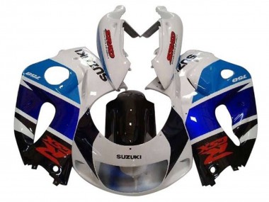 1996-2000 White Black Double Blue Red Suzuki GSXR 600 / GSXR 750 Motorcycle Fairings Canada