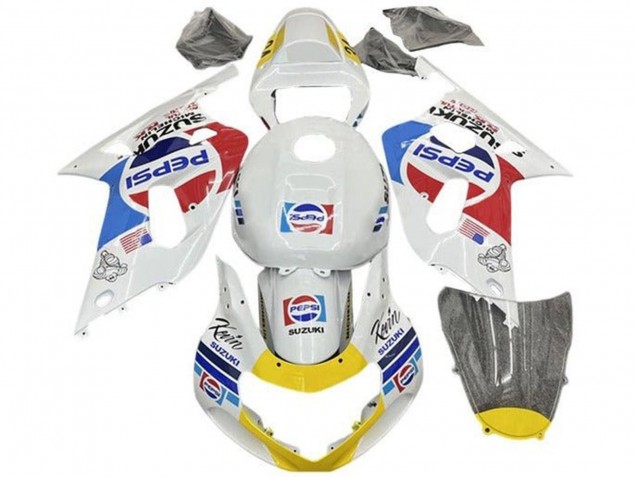 2001-2003 White Blue Red Yellow Pepsi Suzuki GSXR 600 / GSXR 750 Motorcycle Fairings Canada
