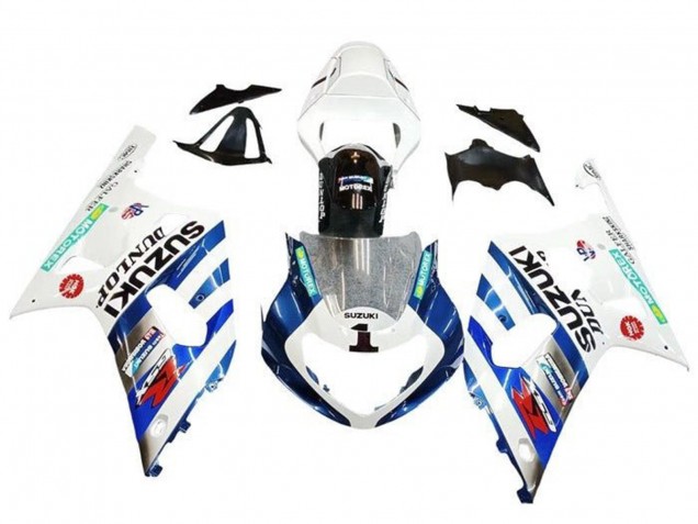 2001-2003 White Blue Stripe Red Black Suzuki GSXR 600 / GSXR 750 Motorcycle Fairings Canada