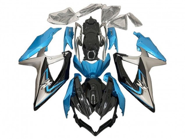 2008-2010 Light Blue Silver Glossy Black Suzuki GSXR 600 / GSXR 750 Motorcycle Fairings Canada
