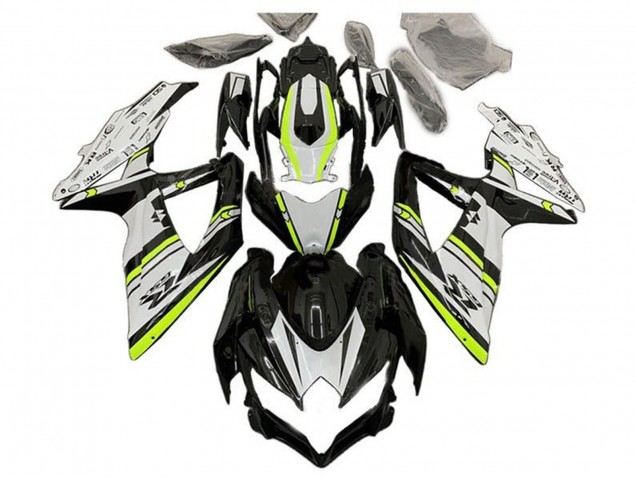 2008-2010 White Green Glossy Black Suzuki GSXR 600 / GSXR 750 Motorcycle Fairings Canada