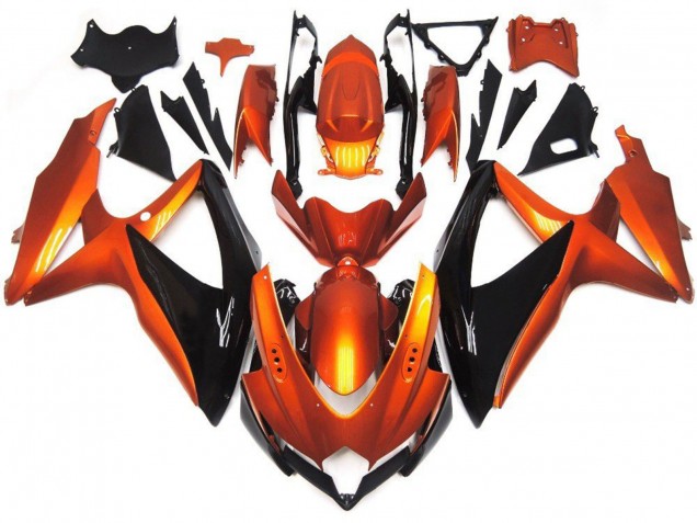 2008-2010 Orange Black Suzuki GSXR 600 / GSXR 750 Motorcycle Fairings Canada