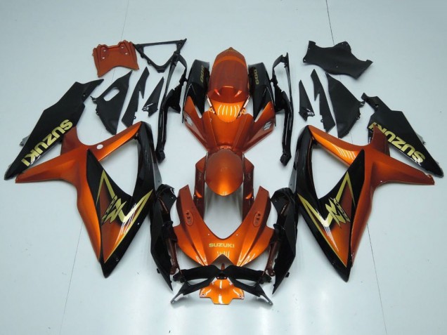 2008-2010 Orange Gold Black Suzuki GSXR 600 / GSXR 750 Motorcycle Fairings Canada