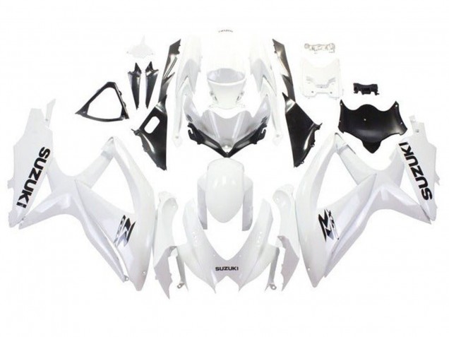 2008-2010 White Black Suzuki GSXR 600 / GSXR 750 Motorcycle Fairings Canada