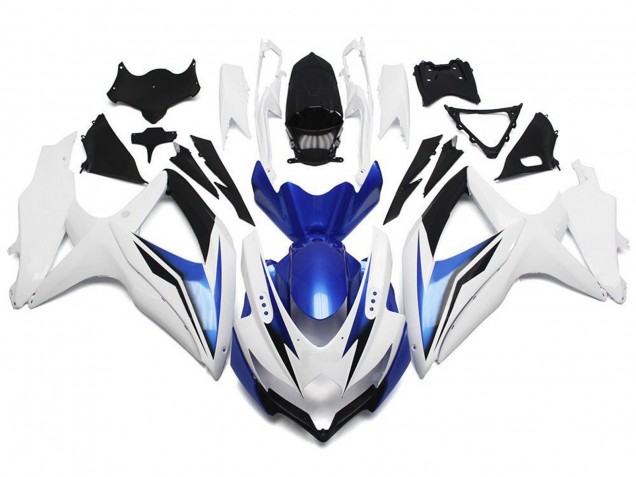 2008-2010 White Blue Black Suzuki GSXR 600 / GSXR 750 Motorcycle Fairing Canada