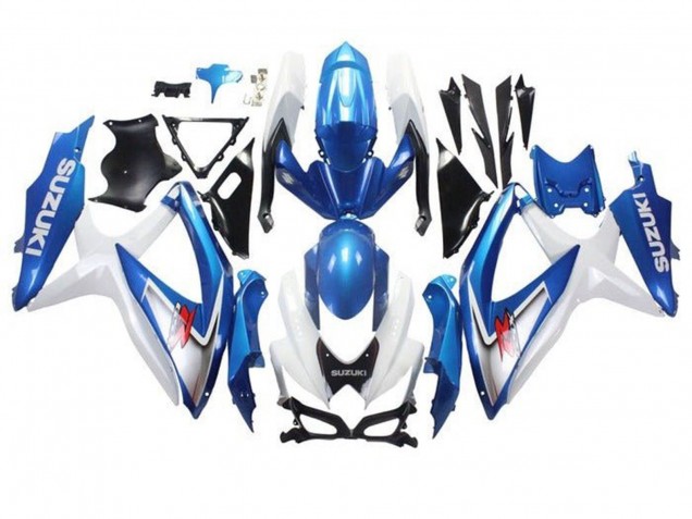 2008-2010 White Light Blue Red Suzuki GSXR 600 / GSXR 750 Motorcycle Fairings Canada