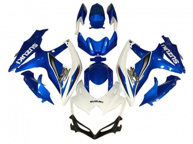 2008-2010 White Blue Silver Suzuki GSXR 600 / GSXR 750 Motorcycle Fairings Canada