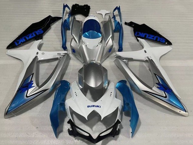 2008-2010 White Silver Light Blue Black Suzuki GSXR 600 / GSXR 750 Motorcycle Fairings Canada