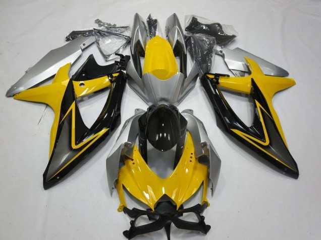 2008-2010 Yellow Silver Grey Black Suzuki GSXR 600 / GSXR 750 Motorcycle Fairings Canada