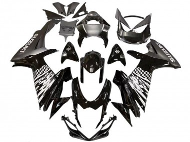 2011-2024 Glossy Black Silver Suzuki GSXR 600 / GSXR 750 Motorcycle Fairings Canada