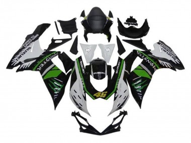 2011-2024 White Green Black Monster 46 Suzuki GSXR 600 / GSXR 750 Motorcycle Fairings Canada