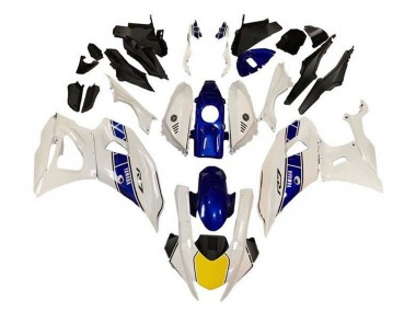 2021-2024 White Yellow Blue Stripe Yamaha YZF R7 Motorcycle Fairings Canada