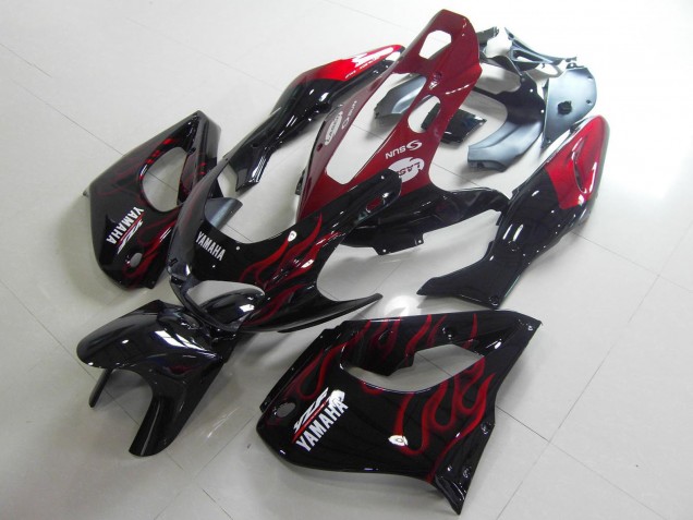 1997-2007 Black White Red Flame Yamaha YZF 1000R Thunderace Motorcycle Fairings Canada
