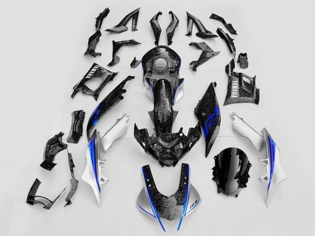 2019-2021 White Blue Black Forged Carbon Fiber Style Yamaha YZF R3/R25 Motorcycle Fairings Canada