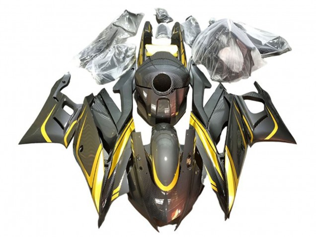 2022-2024 Gold Black Carbon Fiber Style Yamaha YZF R3/R25 Motorcycle Fairings Canada