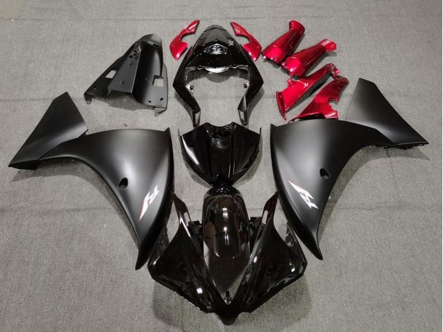 2009-2011 Glossy Black Matte Black Red Yamaha YZF 1000 R1 Motorcycle Fairings Canada