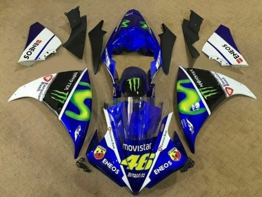2009-2011 Blue White Black Green MoviStar Monster Yamaha YZF 1000 R1 Motorcycle Fairings Canada