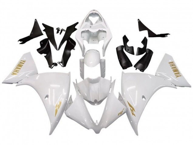 2009-2011 White Gold Decal Yamaha YZF 1000 R1 Motorcycle Fairings Canada