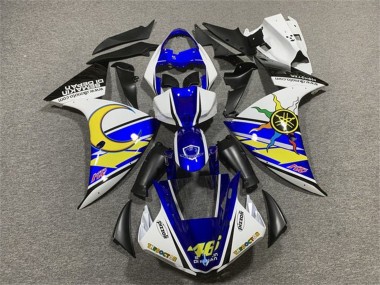 2009-2011 White Blue Yellow Black Sun Moon Yamaha YZF 1000 R1 Motorcycle Fairings Canada