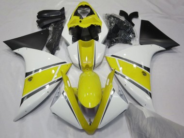 2009-2011 White Yellow Matte Black Yamaha YZF 1000 R1 Motorcycle Fairings Canada