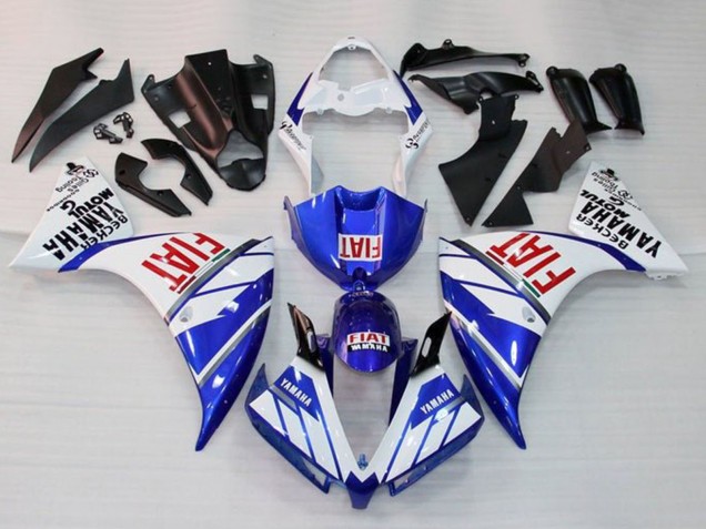 2012-2014 White Blue Red Fiat Yamaha YZF 1000 R1 Motorcycle Fairing Canada