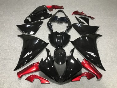 2012-2014 Glossy Black Red Yamaha YZF 1000 R1 Motorcycle Fairings Canada