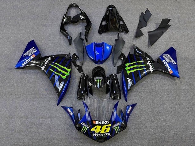 2012-2014 Glossy Black Blue Green Monster Energy ENEOS Yamalube Yamaha YZF 1000 R1 Motorcycle Fairings Canada