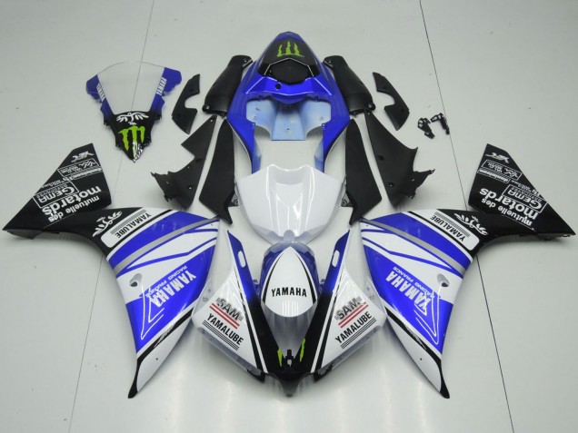 2012-2014 White Blue Black Green Monster Yamalube Yamaha YZF 1000 R1 Motorcycle Fairings Canada