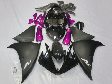 2012-2014 Glossy Black Matte Black Pink Yamaha YZF 1000 R1 Motorcycle Fairings Canada