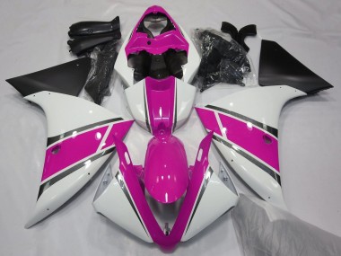 2012-2014 White Pink Matte Black Yamaha YZF 1000 R1 Motorcycle Fairings Canada