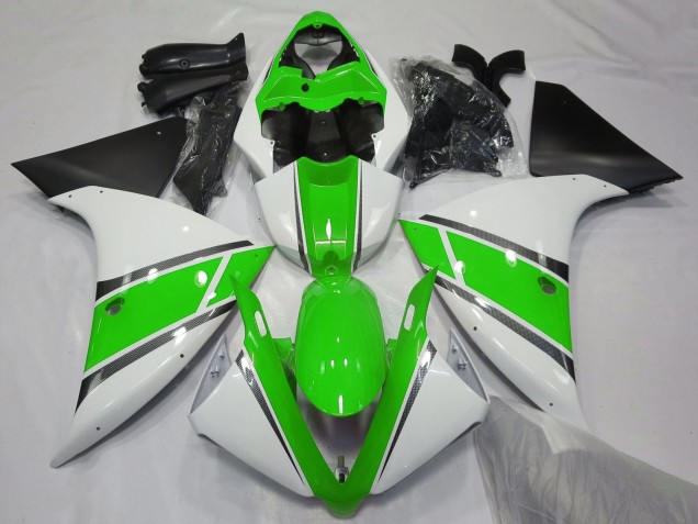 2012-2014 White Green Matte Black Yamaha YZF 1000 R1 Motorcycle Fairings Canada