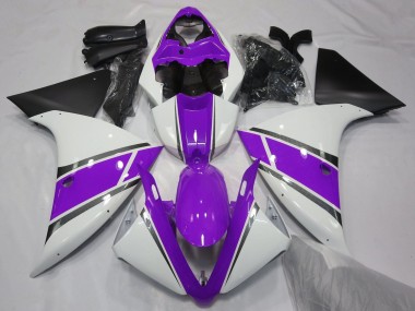 2012-2014 White Purple Matte Black Yamaha YZF 1000 R1 Motorcycle Fairings Canada