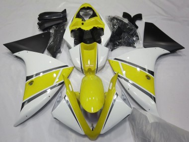 2012-2014 White Yellow Matte Black Yamaha YZF 1000 R1 Motorcycle Fairings Canada