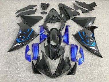 2012-2014 Glossy Black Blue Panther Yamaha YZF 1000 R1 Motorcycle Fairings Canada