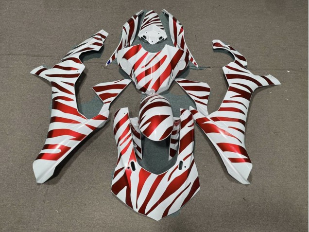 2015-2019 White Red Zebra Yamaha YZF 1000 R1 Motorcycle Fairings Canada