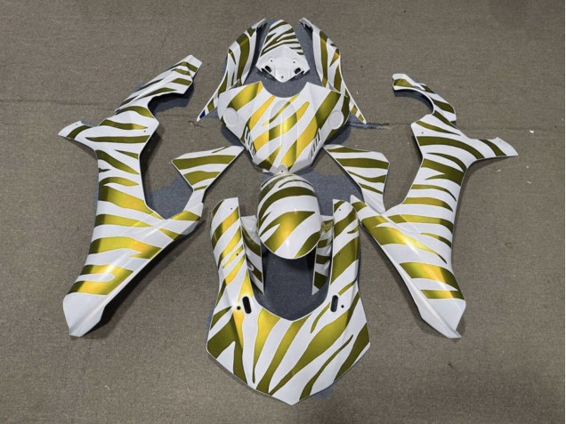2015-2019 White Gold Zebra Yamaha YZF 1000 R1 Motorcycle Fairings Canada